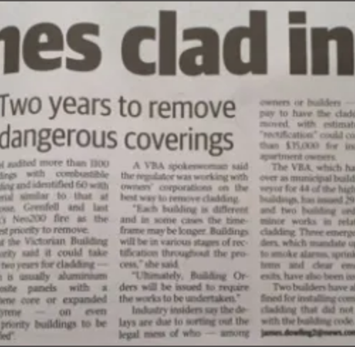 Homes clad in fear